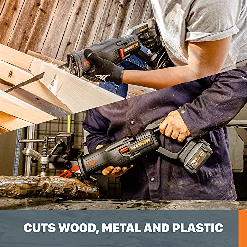 WORX Cordless Reciprocating Saw, 20V Brushless, WX516L.9