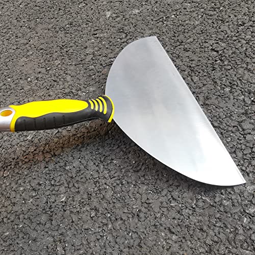 Large Putty Scraper, 10" Stainless Steel Putty Knives with Plastic Ergonomic Handle for Taping Paint Wall Floor Tile, Metal Spackle Tools Knife,Remover for Wood, Wallpaper Scraper(10") - size: 10"