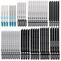 52Pack T-Shank Jigsaw Blades, Jig Saw Blades Set Made with High Speed Carbon Steel, HCS/HSS Jig Saw Blades for Wood, Plastic and Metal Cutting