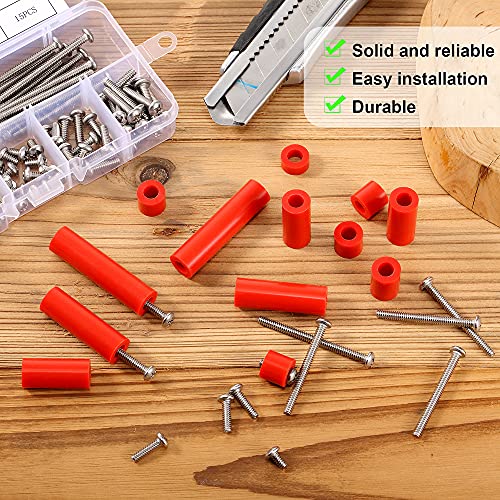 Zonon 150 Pcs Outlet Spacers Electrical Extender Kit Screw Spacers, Red - color: Red