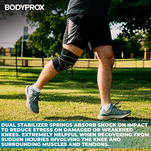 Bodyprox Knee Brace with Side Stabilizers & Patella Gel Pad Support - size: Small/Medium