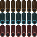 Macarrie 150 Pcs 2 Inch Surface Conditioning Sanding Discs Quick Change Fine Medium Coarse Sanding Pads Die Grinder Accessories for Surface Strip Grind Polish Burr Finish(Aluminum Oxide) - color: yellow,red,blue