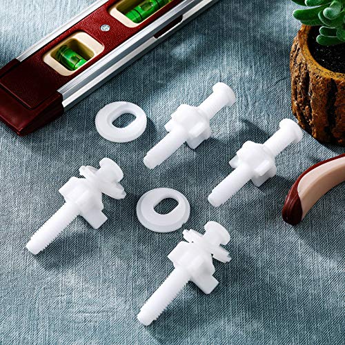 Jetec 32 Pieces Toilet Seat Screws Replacement Kit, White - color: White