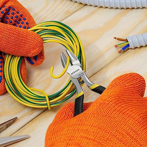 BOOSDEN 5" Small Wire Cutters Set Side Diagonal Cutter Snips, 5 Pack
