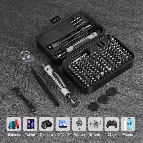 Precision Screwdriver Set, 130 in 1 Mini Screwdriver Set Tool, Black - color: Black, size: 130