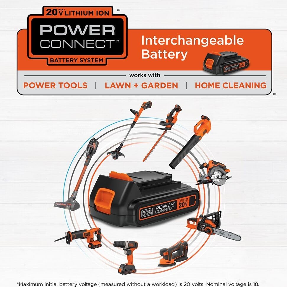 BLACK+DECKER 20V MAX POWERCONNECT Power Drill Cordless Drill Driver Electric Screwdriver with 30 Piece Bit Set, Battery and Charger Included (LD120VA)