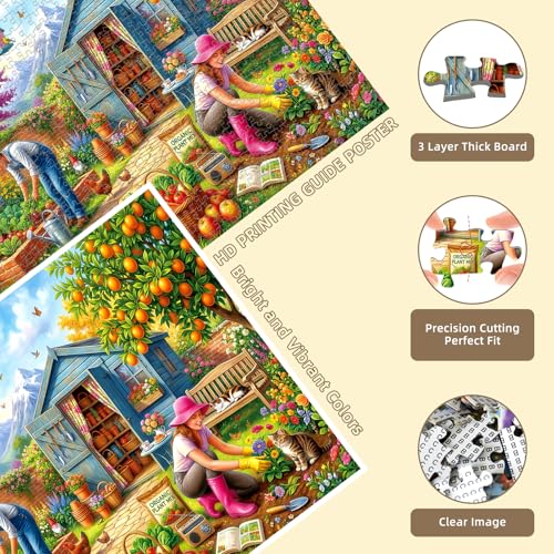 Garden Shed Puzzles for Adults 1000 Pieces - color: Cozy Garden Life