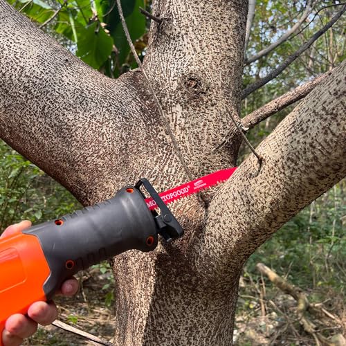 Wood Pruning Reciprocating Saw Blades,6 Inch Saw Blades for Trees Wood Cutting, Wood Saw Blades (5 Pack/5TPI) - size: 6 Inch---5PCS