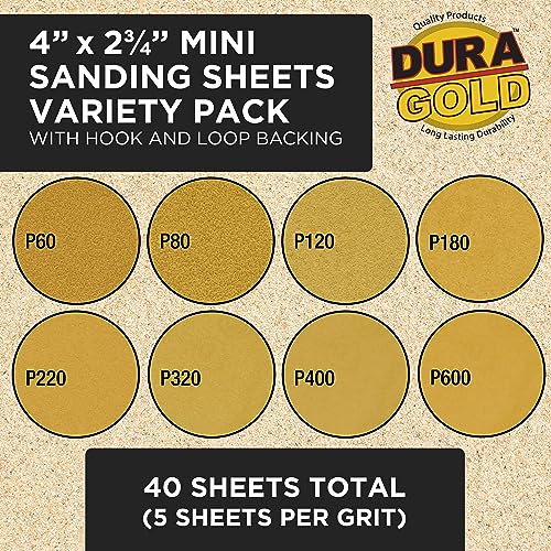 Dura-Gold Set of 3 Contour Hand Sanding File Block Sticks with 40 Sheet Hook & Loop Sandpaper Kit - 3 Different Convex Radius Profile Shapes, Teardrop - style: Oval