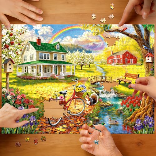 Cozy Country Life Puzzles for Adults 1000 Pieces - color: Cozy Country
