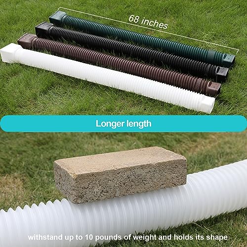 plusgutter White-2pack Rain Gutter Downspout Extensions Flexible, Drain Downspout Extender,Down Spout Drain Extender, Gutter Connector Rainwater Drainage,Extendable from 21 to 68 Inches - color: White