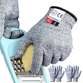 Cutting Gloves, 2 Pairs Cut Resistant Gloves, Cut Proof Gloves Kitchen - size: Large, style: Original