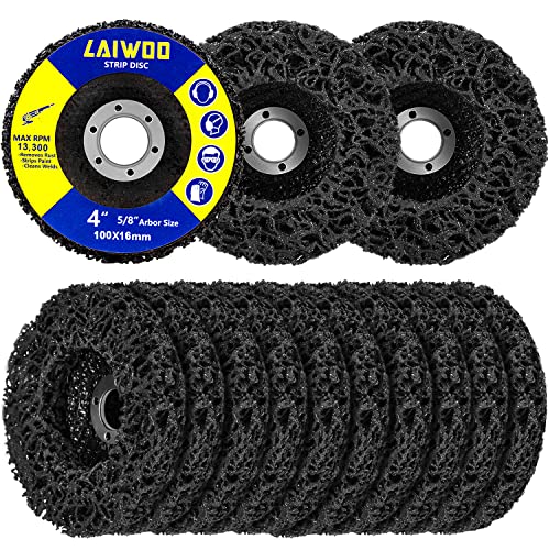 10Pack Strip Disc Wheel Angle Grinder Paint Rust Removal 4" x 5/8" Black - style: 4'' x 5/8''-Black