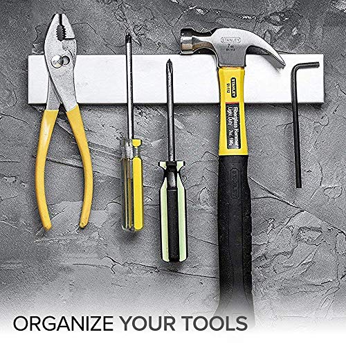 Modern Innovations 10 Inch Stainless Steel Magnetic Knife Bar with Multipurpose Use as Knife Holder, Knife Rack, Knife Strip, Kitchen Utensil Holder, Tool Holder, Art Supply Organizer, Home Organizer - size: 10 Inch
