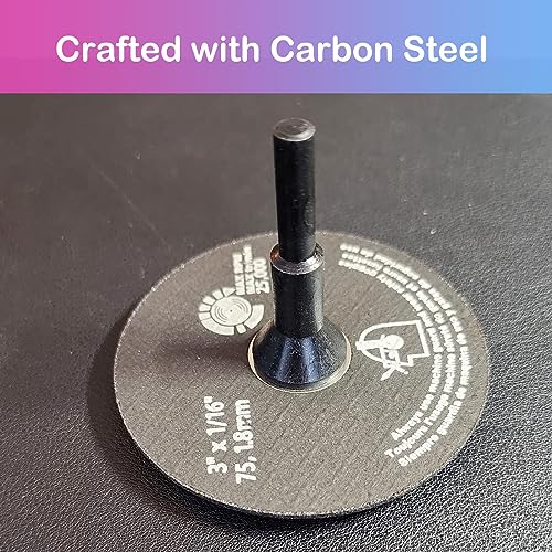 Cut-Off Wheel Mounting Mandrel Holder 3/8" & 1/4" Arbor Hole with 1/4" Shaft Stem for Die Grinder Accessories Drill Rotary Tool(3 Pack)