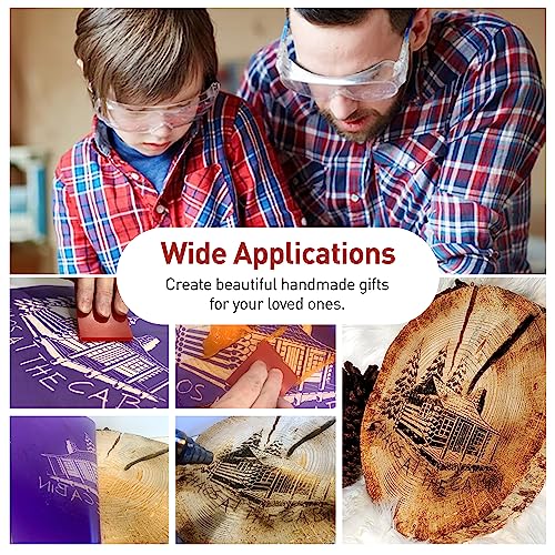 Torch Paste - The Original Wood Burning Paste | Made in USA Heat Activated Non-Toxic Paste for Crafting | Accurately & Easily Burn Designs on Wood, Canvas, Denim & More - Pack of 3 Jars + 3 Squeegees - size: 3 Jars (3 oz each) + 3 Squeegees