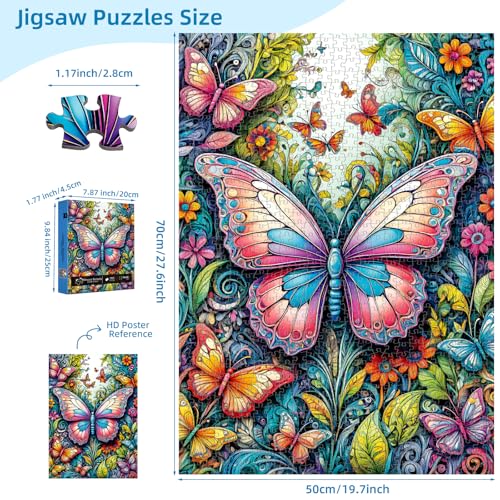 Butterfly Puzzles for Adults 1000 Pieces - color: Dreamy Butterfly