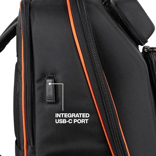 Klein Tools 62809MB MODBox Hard Shell Backpack with Protective Front Shell, 40 Pockets, Laptop Sleeve USB-C Port, MODBox Compatible, Heavy Duty - size: Hardshell Backpack