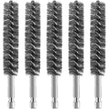 Geiserailie 5 Pieces Wire Bore Brush Drill Hex Shank, Stainless Steel - style: Stainless Steel