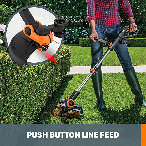 WORX 20V 12" Cordless String Trimmer & 360CFM Leaf Blower Kit, WG928 - style: 12" Trimmer & 360 CFM Blower