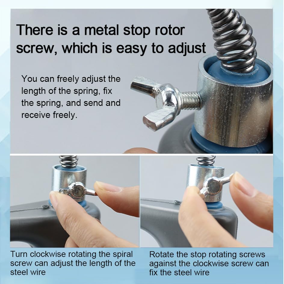 Drain Clog Remover (5pcs)＆Drain Auger 16 FT (1pcs)＆Drain Snake Hair Remover (1pcs),Toilet Plumbing Snake Set for Toilet Sewer Shower Kitchen Bathroom Tub Clogged Drains Opener Cleaning Tool - color: Set 16.4FT