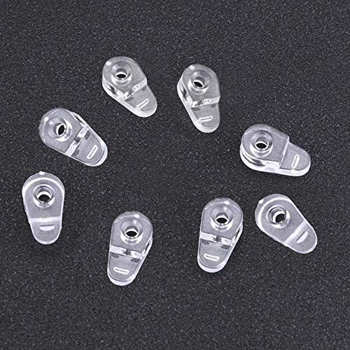 20 Pack 0.83 x 0.47 Inch Glass Retainer Clips, Boat Hatch Screen Clips，Plastic, Clear, with Screws for Fixing Window Screen Door Mirror - style: B