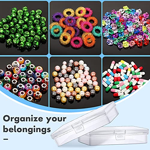 Jetec 6 Pieces Small Clear Plastic Storage Box, 5.2 x 3 x 1.2 Inch - size: 5.2 x 3 x 1.2 Inch