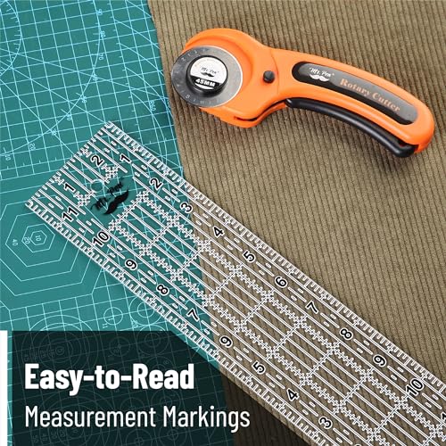 Mr. Pen- Sewing Ruler, 3 Pack, 6", 12" & 17", Acrylic Ruler, Quilting Ruler