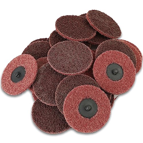 OEMTOOLS 22519 3” Twist Lock Surface Prep Discs, 25 Piece Set, Medium Maroon, Finishing Abrasive 3” Sanding Disc Surface Conditioning Tool Bundle, Sander, Rotary Tool, and Die Grinder Accessories - style: 25 Piece Meduim Grit Surface Prep Discs