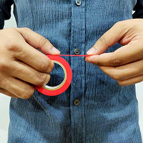 Toyo PVC Electrical Tape | Heat Resistant, Flame Retardant, Waterproof | 0.6 Inch X 30 Feet | Black and Red | 6 pcs/Pack | Adhesive for Wiring, Circuits and Home Repairs (6, Black and Red)
