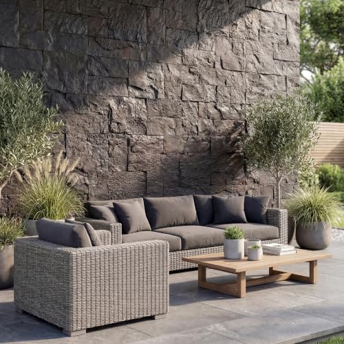 HOMCOM 8-Pack 3D Faux Stone Wall Panels Water-Resistant 4' x 2' Black - color: Black
