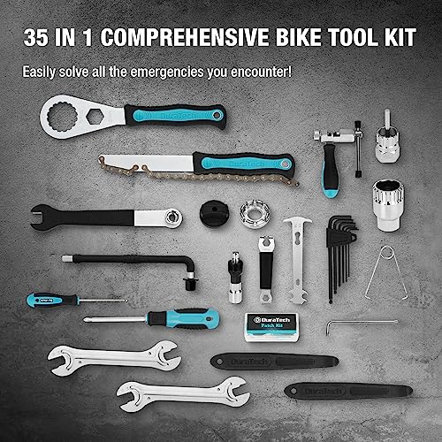 DURATECH 35PC Bike Repair Tool Kit with Carry Storage Case - size: 35 PC