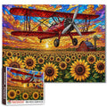 Staind Glass Airplane 1000 piece Puzzle for Adults - color: Sports 10