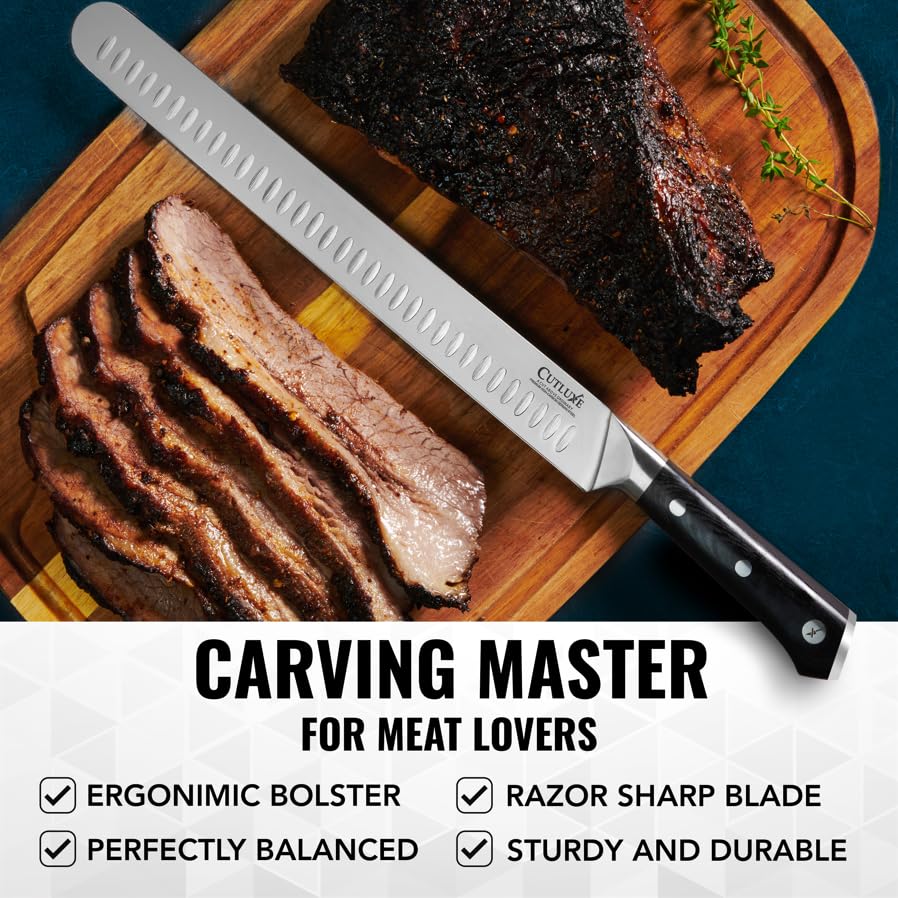 Cutluxe Brisket Knife, 12" Carving & Slicing Knife for Meat & BBQ - size: Brisket Knife