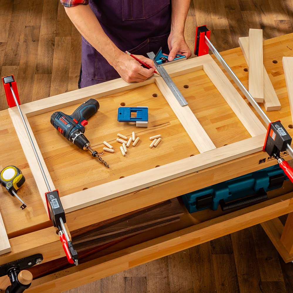 Rockler 3/8" Doweling Jig Kit with Drill Bit & Stop Collar, Steel Bushings