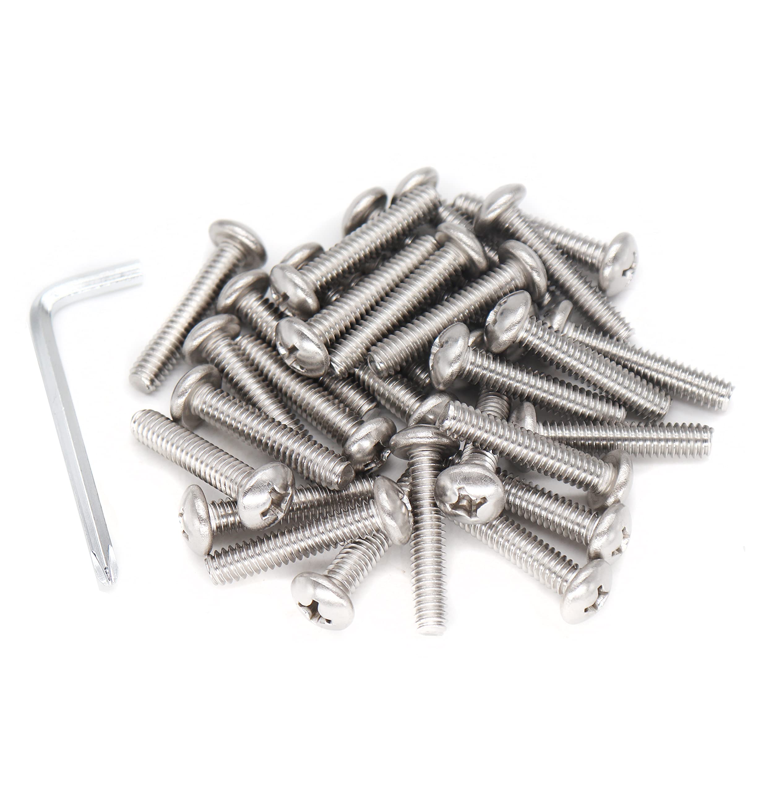 20pcs 1/4-20 x1-1/2 Pan Head Machine Screws, Phillips Drive, 304 Stainless Steel 18-8, Bright Finish, Fully Machine Thread - size: 1/4 x 1-1/2 Inch(20pcs)