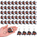 Kanayu 50 Pcs Pcs Mini Measuring Tape with Keychain, 3 ft, White - color: White, size: 3 ft